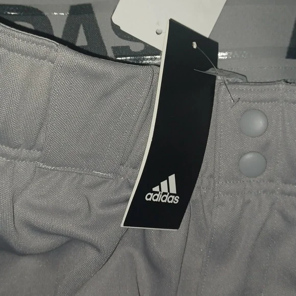 Adidas Baseball Pants  Full-Length Gray/Red Size-XL NWT - Picture 2 of 4